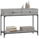 konsolbord 100x34,5x75 cm konstrueret træ grå sonoma-eg