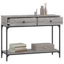 konsolbord 100x34,5x75 cm konstrueret træ grå sonoma-eg