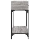 konsolbord 100x34,5x75 cm konstrueret træ grå sonoma-eg