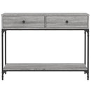 konsolbord 100x34,5x75 cm konstrueret træ grå sonoma-eg