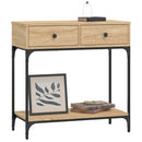 konsolbord 75x34,5x75 cm konstrueret træ sonoma-eg