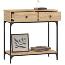 konsolbord 75x34,5x75 cm konstrueret træ sonoma-eg