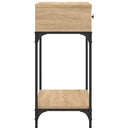 konsolbord 75x34,5x75 cm konstrueret træ sonoma-eg