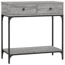 konsolbord 75x34,5x75 cm konstrueret træ grå sonoma-eg