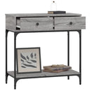 konsolbord 75x34,5x75 cm konstrueret træ grå sonoma-eg