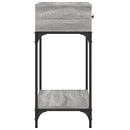 konsolbord 75x34,5x75 cm konstrueret træ grå sonoma-eg