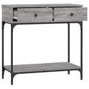 konsolbord 75x34,5x75 cm konstrueret træ grå sonoma-eg