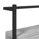 væghængt sengebord 35x30x51 cm konstrueret træ grå sonoma-eg