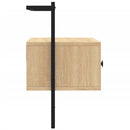 væghængt tv-bord 60,5x30x51 cm konstrueret træ sonoma-eg