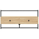 væghængt tv-bord 100,5x30x51 cm konstrueret træ sonoma-eg