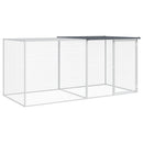 kyllingebur med tag antracit 203x98x90 cm galvaniseret stål