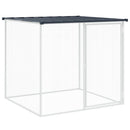 kyllingebur med tag antracit 203x98x90 cm galvaniseret stål