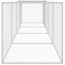 hønsebur med tag 403x98x90 cm galvaniseret stål antracitgrå