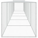 hønsebur med tag 603x98x90 cm galvaniseret stål antracitgrå