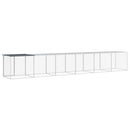 hønsebur med tag 603x98x90 cm galvaniseret stål antracitgrå