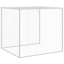 hønsebur med tag 603x98x90 cm galvaniseret stål antracitgrå