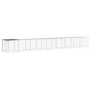 hønsebur med tag 803x98x90 cm galvaniseret stål antracitgrå