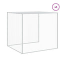 hønsehus med tag 603x98x90 cm galvaniseret stål lysegrå