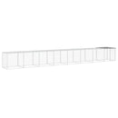 hønsehus med tag 803x98x90 cm galvaniseret stål lysegrå