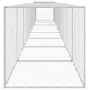 hønsehus med tag 803x98x90 cm galvaniseret stål lysegrå