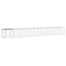 hønsehus med tag 803x98x90 cm galvaniseret stål lysegrå