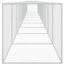 hønsebur med tag 1003x98x90 cm galvaniseret stål lysegrå