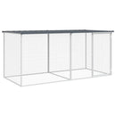 kyllingebur med tag antracit 203x98x90 cm galvaniseret stål