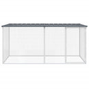 kyllingebur med tag antracit 203x98x90 cm galvaniseret stål