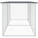 kyllingebur med tag antracit 203x98x90 cm galvaniseret stål