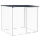kyllingebur med tag antracit 203x98x90 cm galvaniseret stål