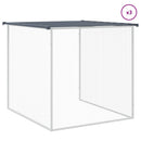 hønsebur med tag 403x98x90 cm galvaniseret stål antracitgrå