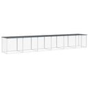 hønsebur med tag 603x98x90 cm galvaniseret stål antracitgrå