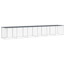 hønsebur med tag 603x98x90 cm galvaniseret stål antracitgrå