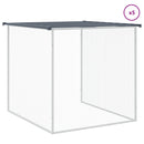 hønsebur med tag 603x98x90 cm galvaniseret stål antracitgrå