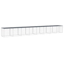 hønsebur med tag 803x98x90 cm galvaniseret stål antracitgrå