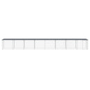 hønsebur med tag 803x98x90 cm galvaniseret stål antracitgrå