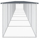 hønsebur med tag 803x98x90 cm galvaniseret stål antracitgrå