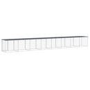 hønsebur med tag 803x98x90 cm galvaniseret stål antracitgrå