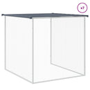 hønsebur med tag 803x98x90 cm galvaniseret stål antracitgrå
