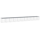 hønsebur med tag 1003x98x90 cm galvaniseret stål antracitgrå