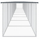 hønsebur med tag 1003x98x90 cm galvaniseret stål antracitgrå