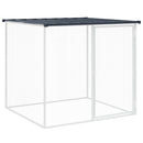 hønsebur med tag 1003x98x90 cm galvaniseret stål antracitgrå