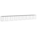 hønsebur med tag 803x98x90 cm galvaniseret stål lysegrå