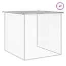 hønsebur med tag 803x98x90 cm galvaniseret stål lysegrå