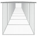hønsebur med tag 1003x98x90 cm galvaniseret stål lysegrå