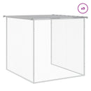 hønsebur med tag 1003x98x90 cm galvaniseret stål lysegrå
