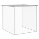 hønsebur med tag 1003x98x90 cm galvaniseret stål lysegrå
