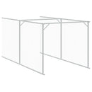 hundehus med tag 117x405x123 cm galvaniseret stål antracitgrå