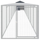 hønsehus m. løbegård 117x1017x123 cm galvaniseret stål antracit