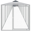 hønsehus m. løbegård 117x1221x123 cm galvaniseret stål antracit